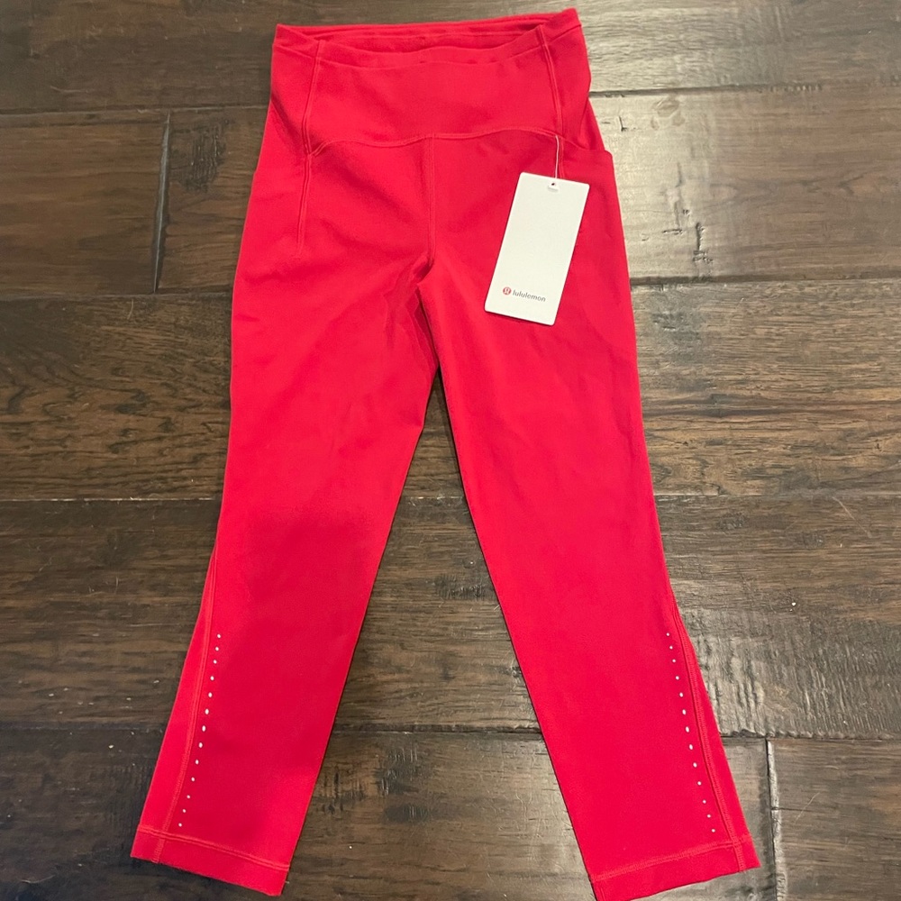 Red Lululemon Leggings